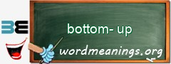 WordMeaning blackboard for bottom-up